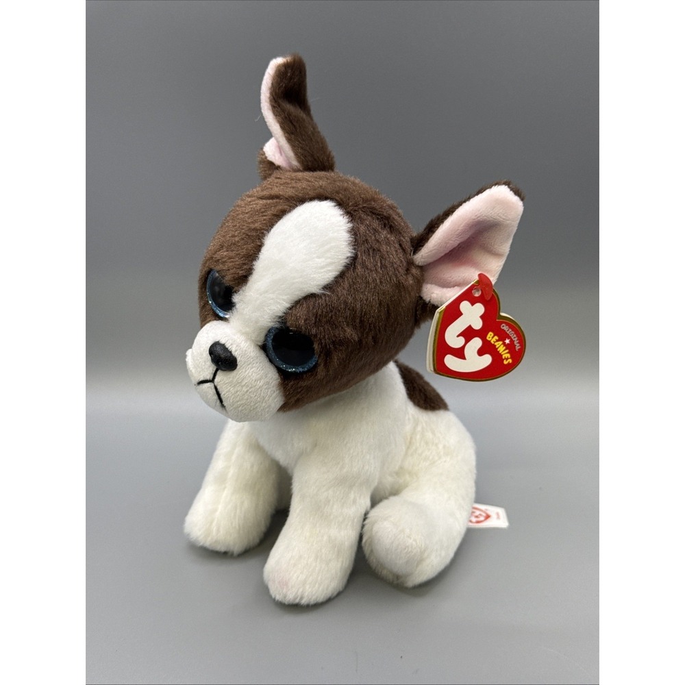 2002 VINTAGE VELVE TY BOSTON TERRIER PUP/DOG NAMED "PORTIA" PLUSH/STUFFED ANIMAL